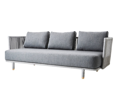 Grey outdoor sofa on white background