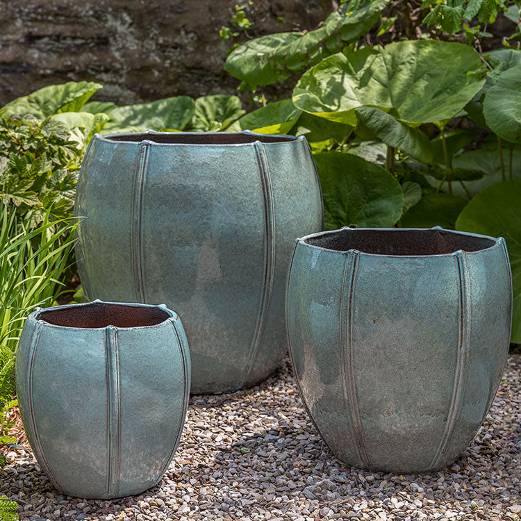 Symi Planter Set of 3 Glazed Garden Pots