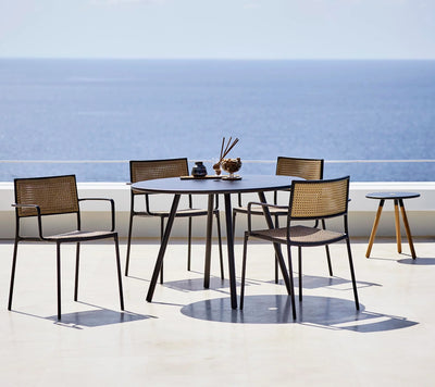 Dining set with  ocean view in the background