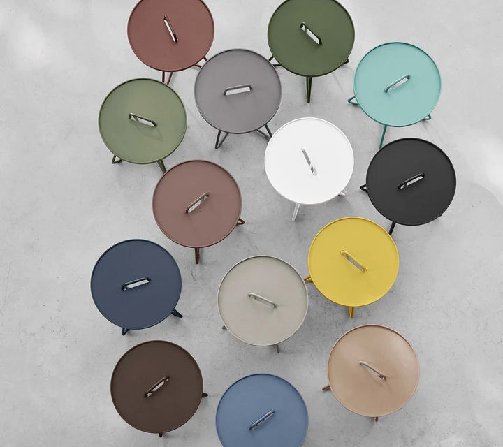 Top view of all the different colors of table