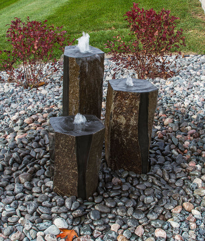Semi-Polished Basalt Fountain
