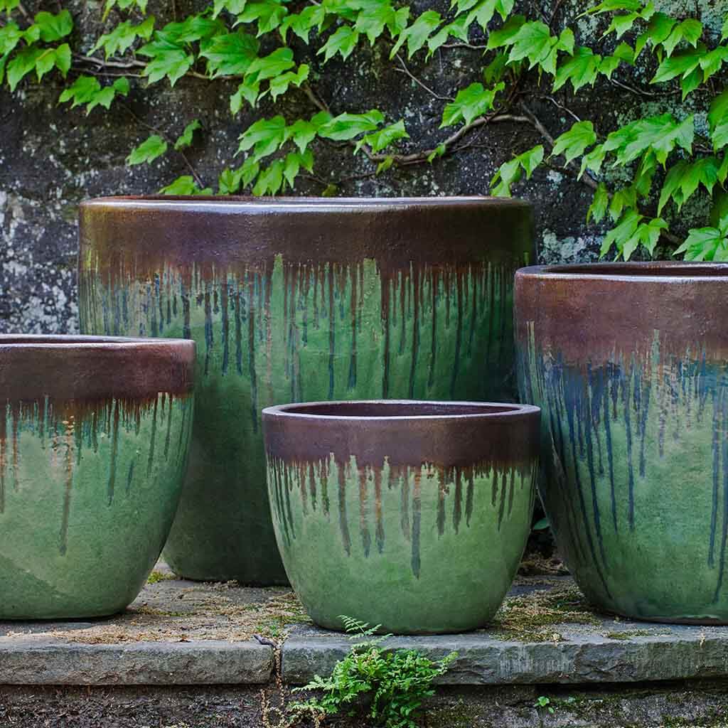 Marcel Planter Set of 4 Campania International, Bayou Bronze