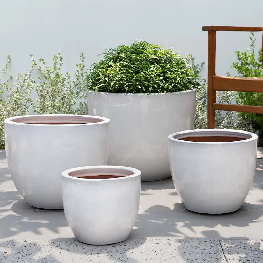 large white planter pot Cora Planter - Antique White - Set of 3