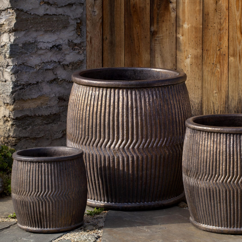 Rain Barrel Planter - Set of 3 by Campania International