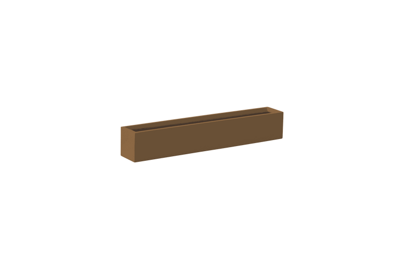 Wheeling Narrow Rectangular Planter