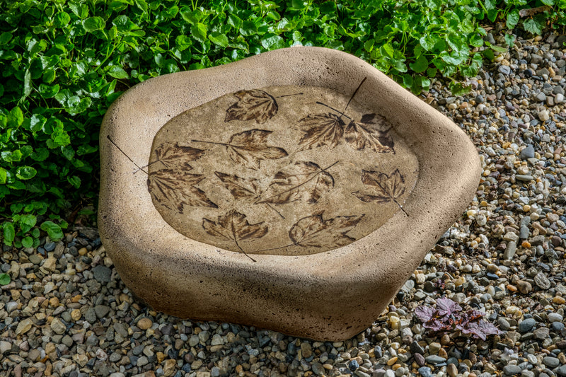 Woodland Leaves Large Birdbath by Campania International