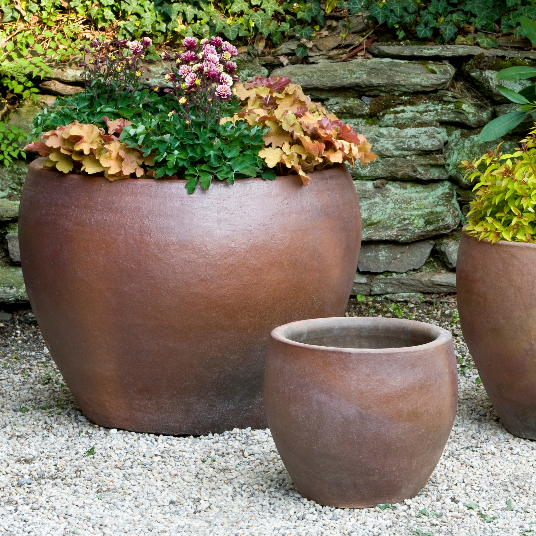 3 plant pots Campania International Kon Tum Planter Set of 3