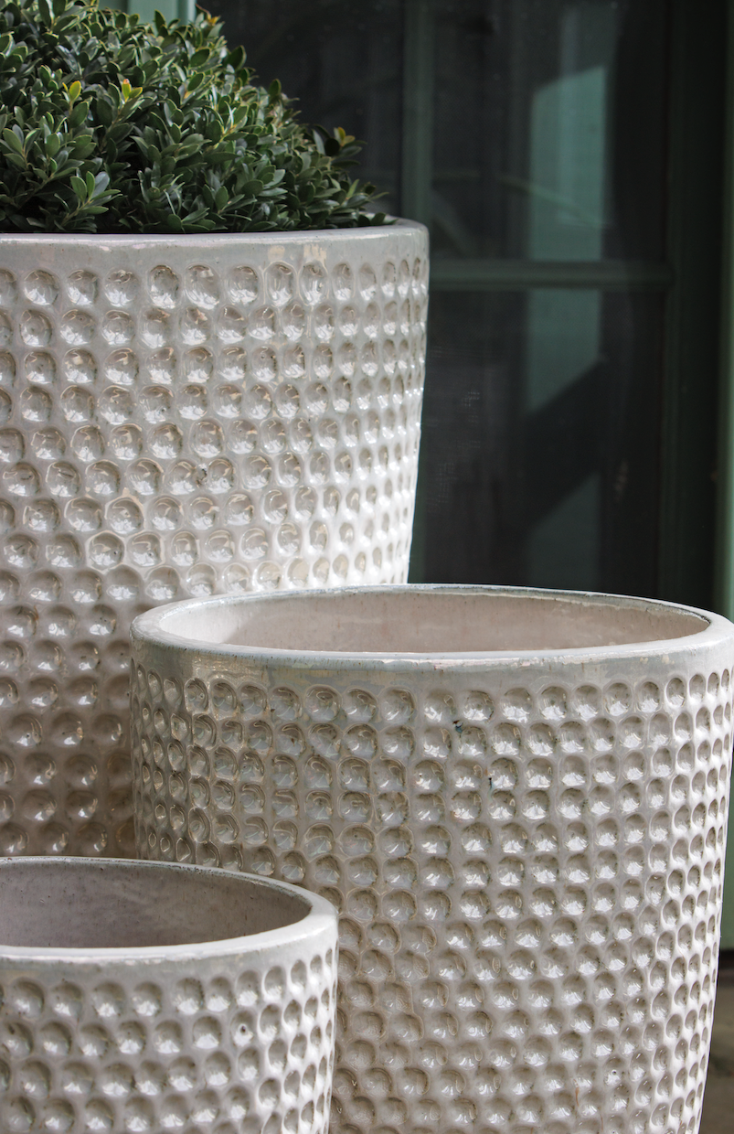 tall plant pots cheap Campania Coin Pot Planter, Tall, Set of 4 - 8416-23904
