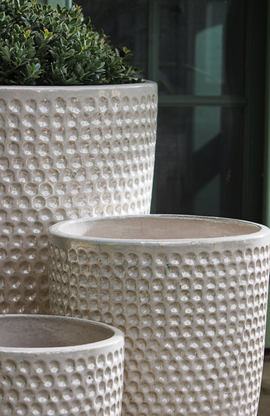 tall silver plant pots Campania Coin Pot Planter, Tall, Set of 4 - 8416-23904