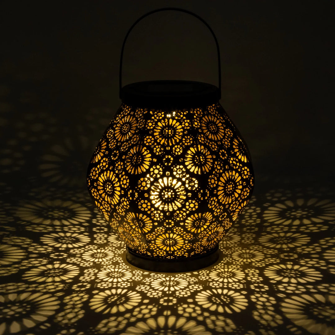 Daisy Punched Metal Solar Lantern – Birdsall & Co.