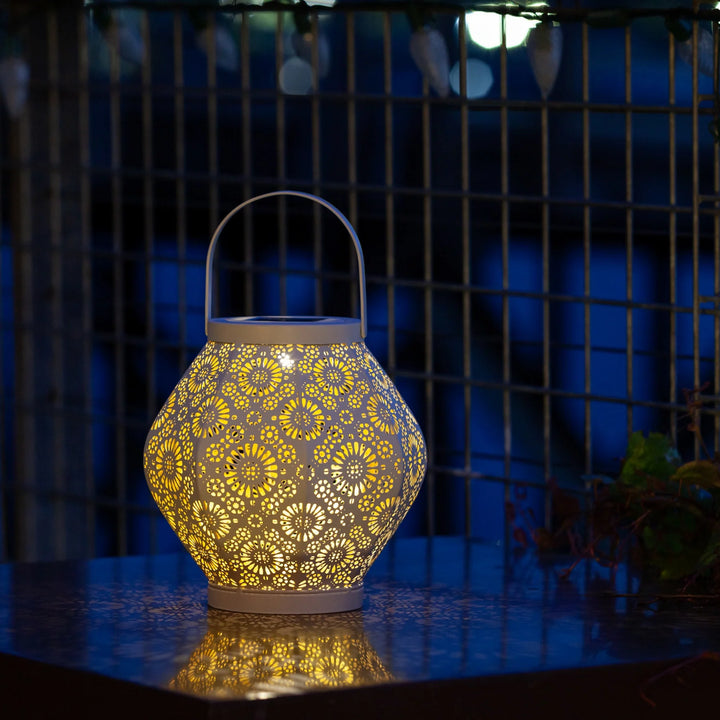 Daisy Punched Metal Solar Lantern – Birdsall & Co.