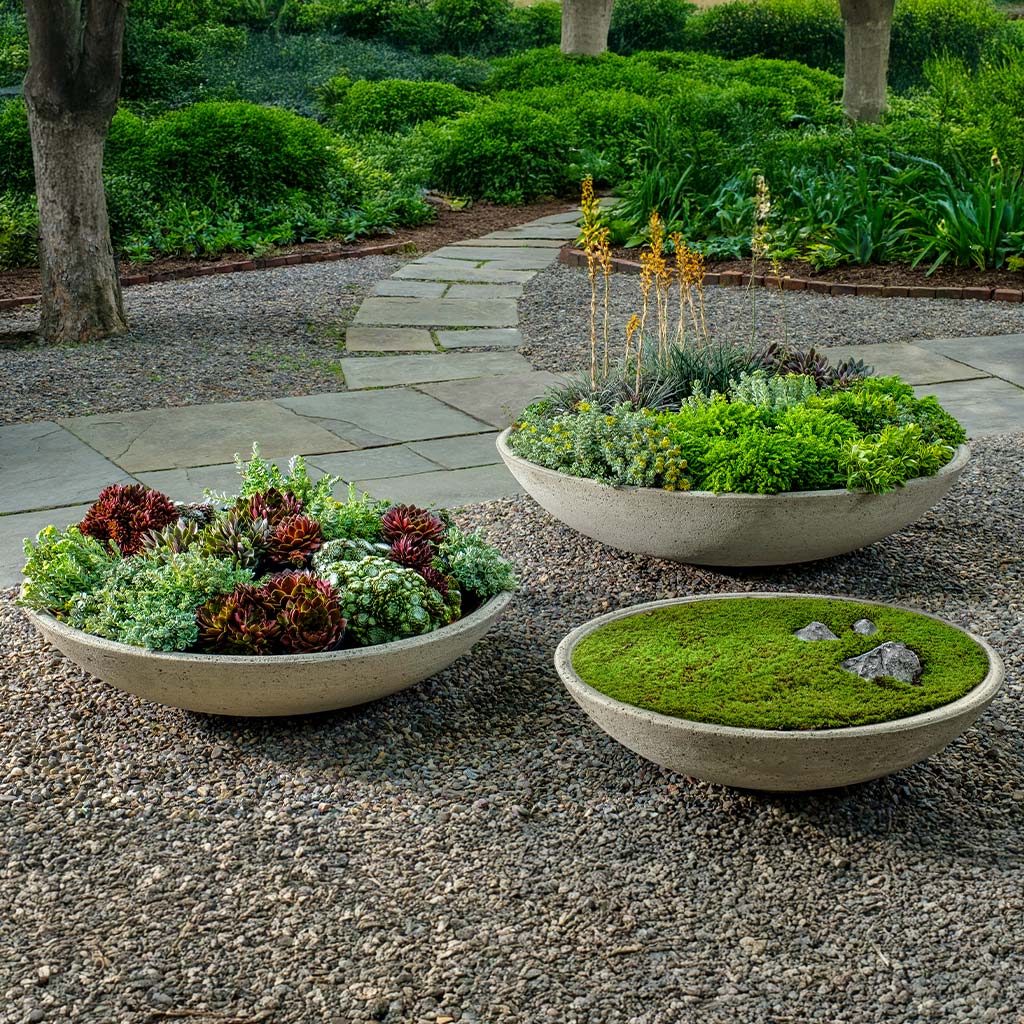 large bowl planter pots Campania Garden Bowl Planter - P-996