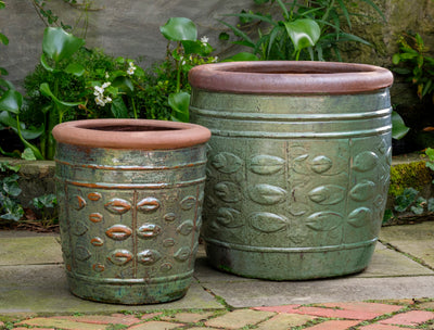 Rustic Leaf Pot - Set of 2  by Campania International