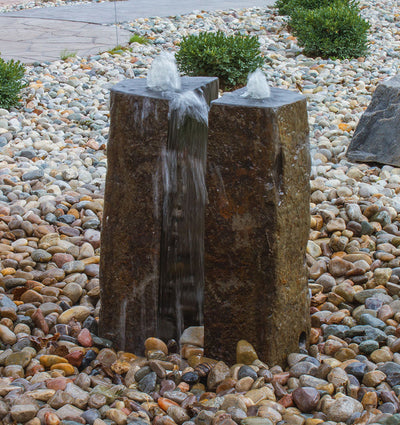 Split Polished Basalt Fountain