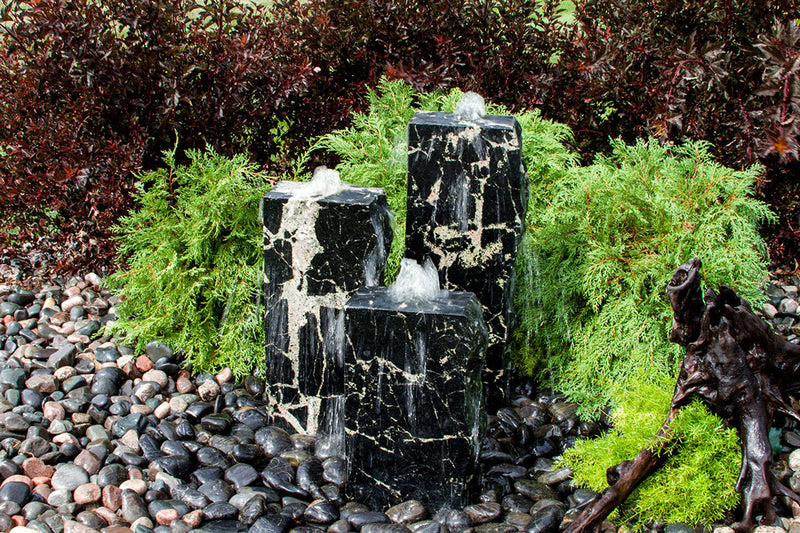 Marbled Black Granite Fountain