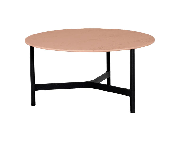 Light brown coffee table on white background