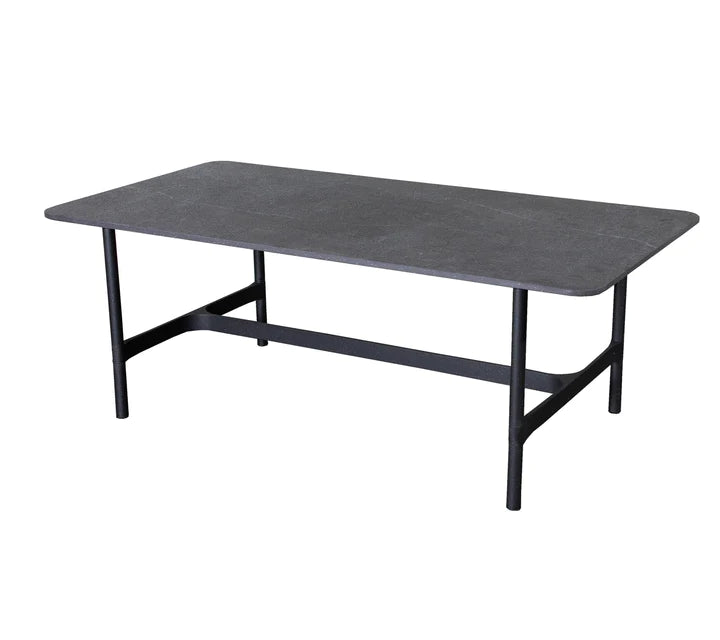 Blacktop rectangular coffee table on white background