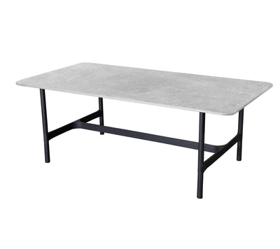 Light gray top rectangular coffee table on white background