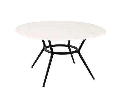 White table with black legs on white background