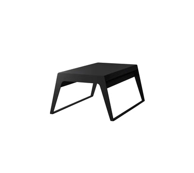 Black coffee table on white background