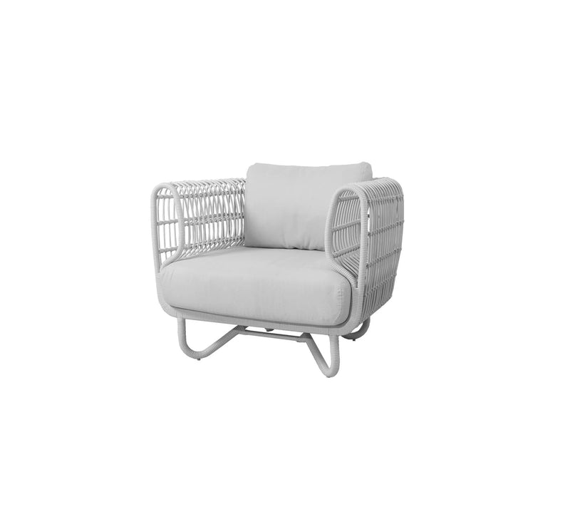 Outdoor armchair on white background