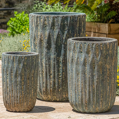 Grouping of 3 rustic containers