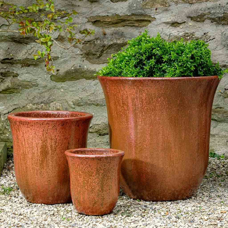 rust coloured plant pots Campana Planter
