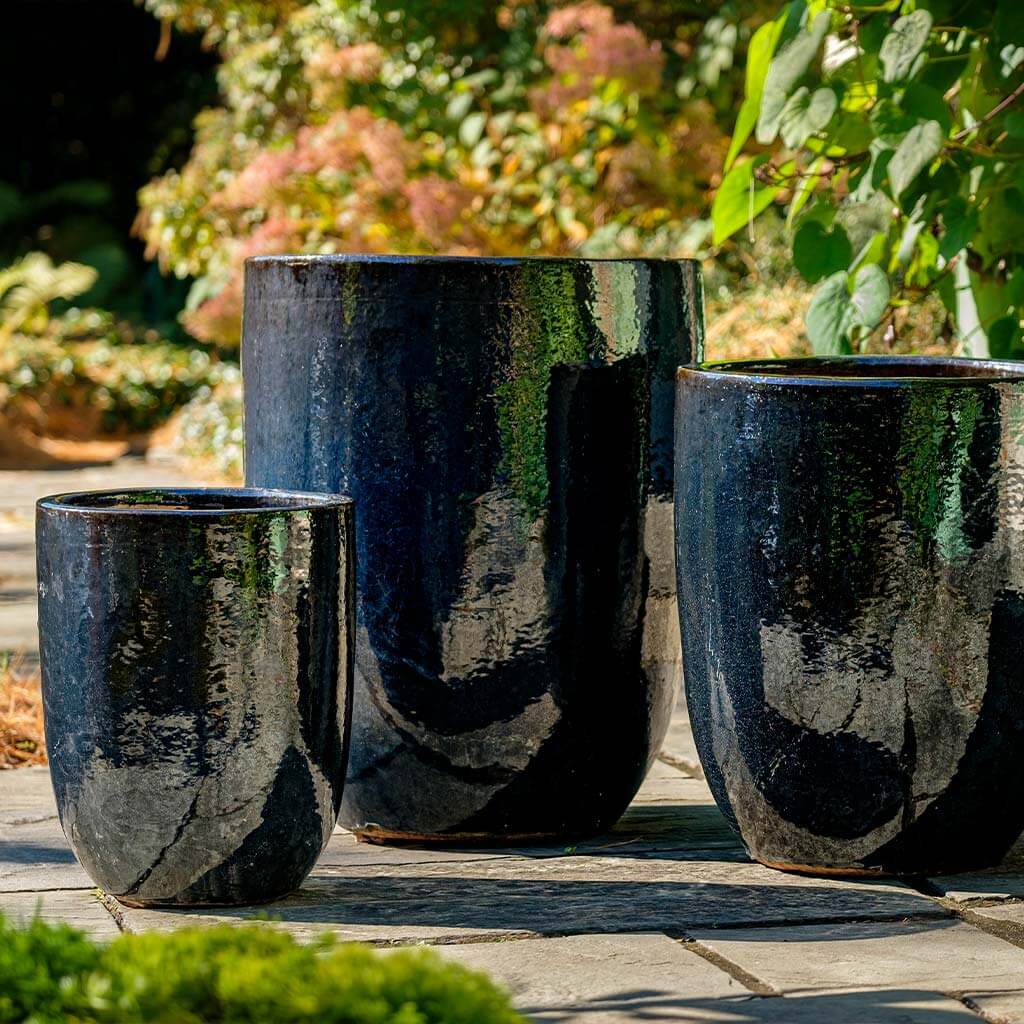 outside plant pots Brantome Planter Set of 3 Campania International Ink