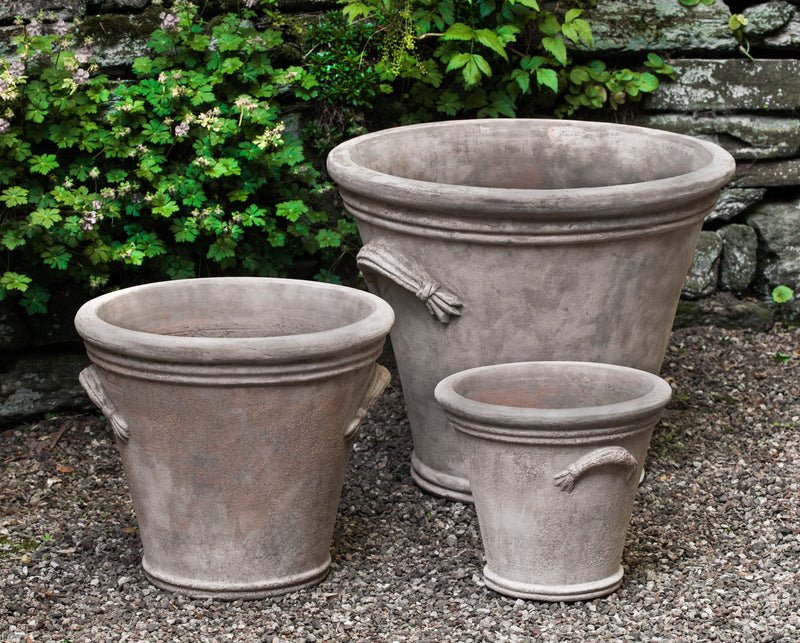 Fluted Handle Planter - Set of 3 by Campania International