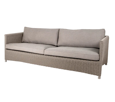 Grey sofa on white background