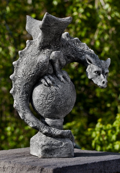 Dragon crouching over a finial