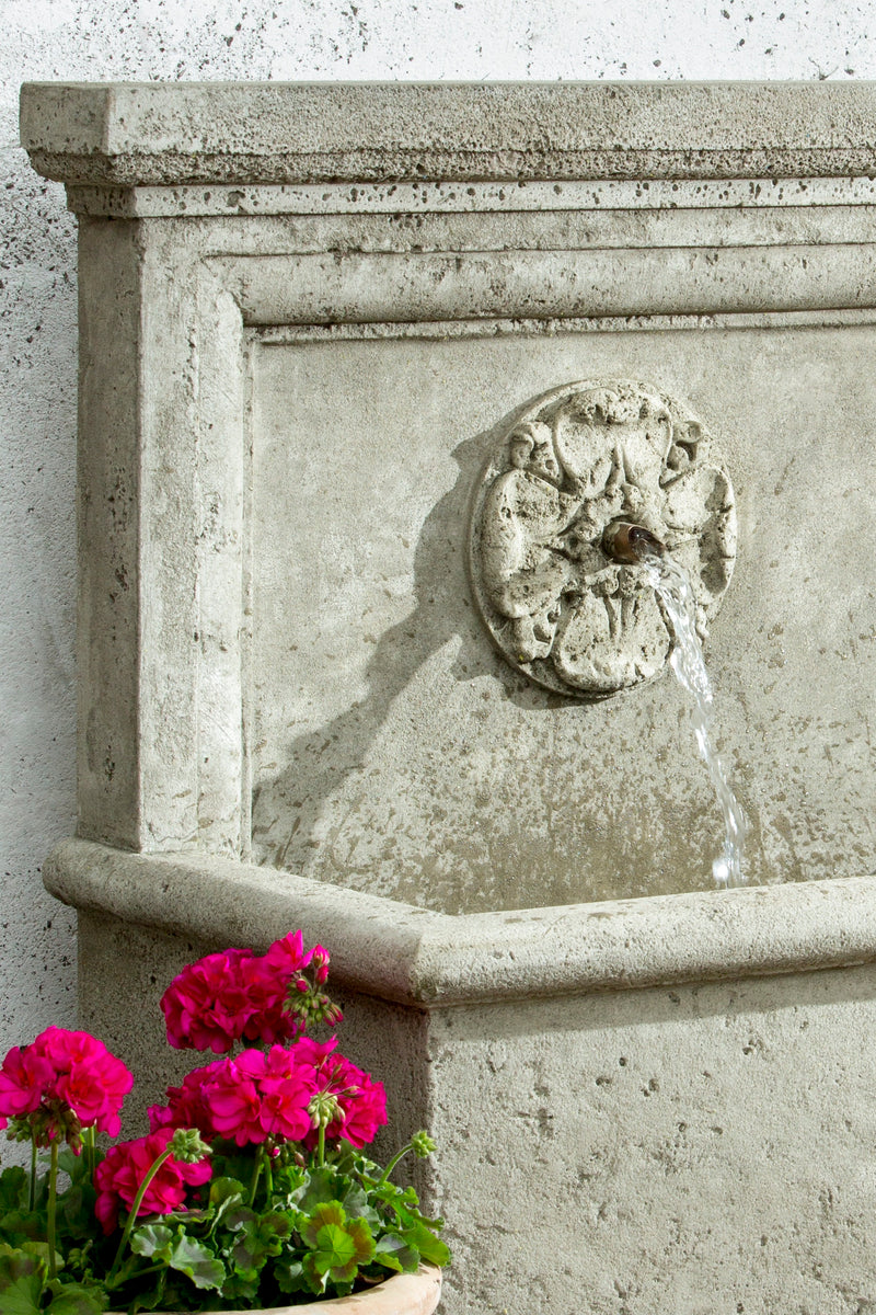 Detail of medallion spouting water