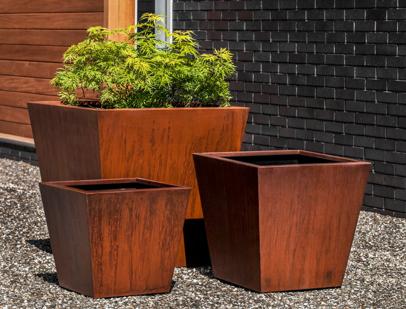 Steel Tapered Planter - Set of 3 by Campania International