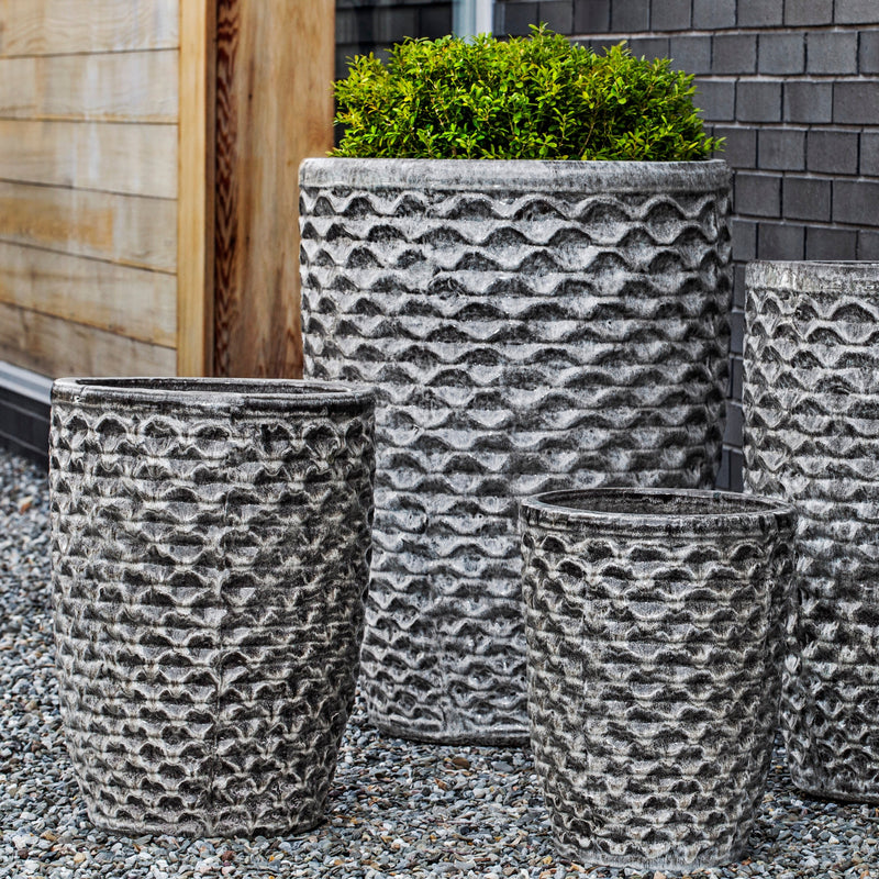 large honey pot planter Campania Honeycomb Planter, Tall, Set of 4 - 8415-1304