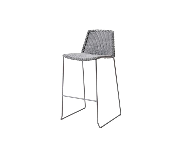 Dark gray bar chair on white background