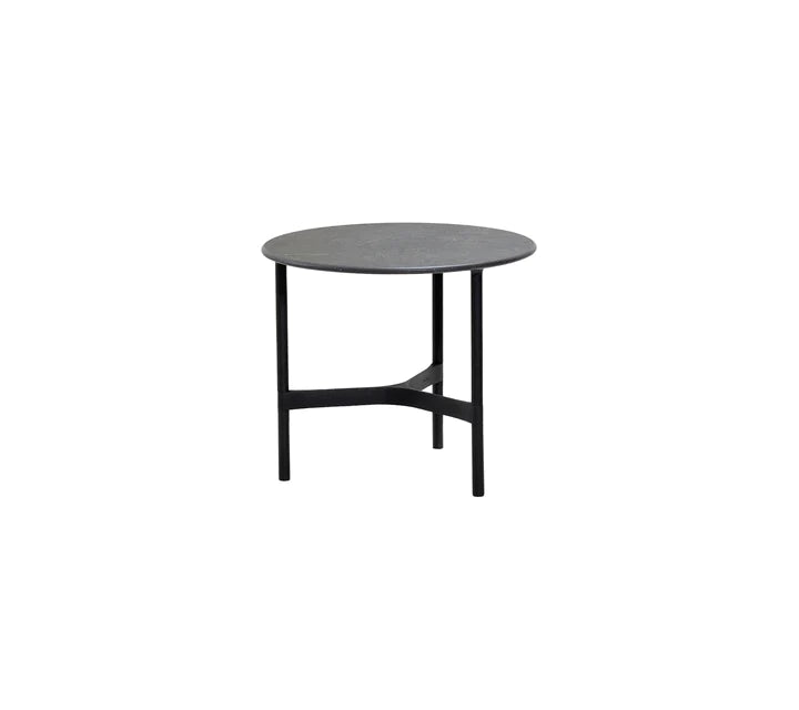 Dark gray coffee table on white background